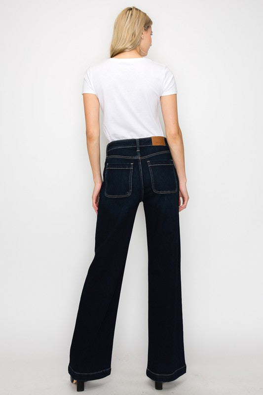 High Rise Modern Wide Leg Jeans