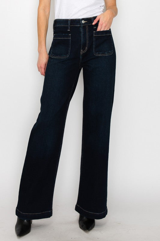 High Rise Modern Wide Leg Jeans