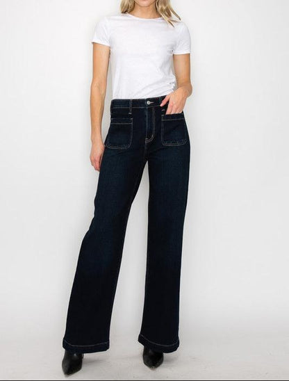 High Rise Modern Wide Leg Jeans