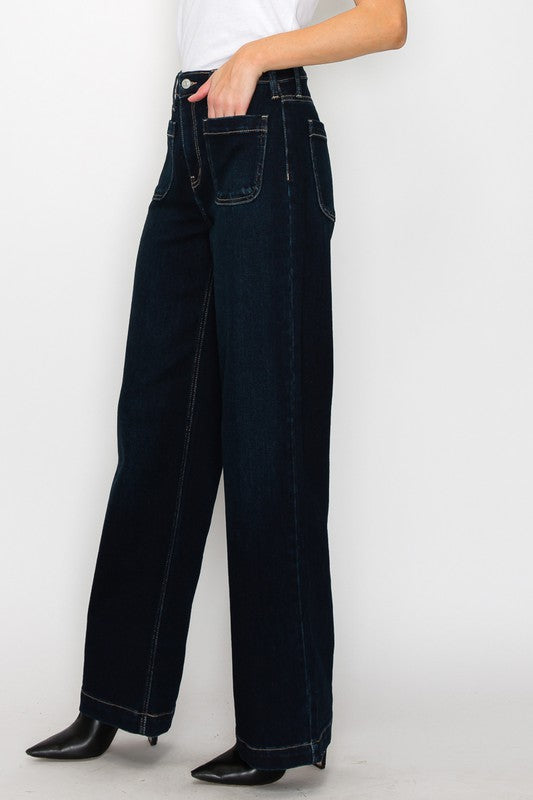 High Rise Modern Wide Leg Jeans