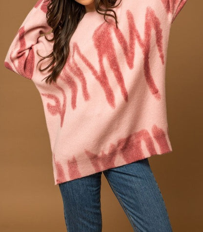 Spray Print Sweater