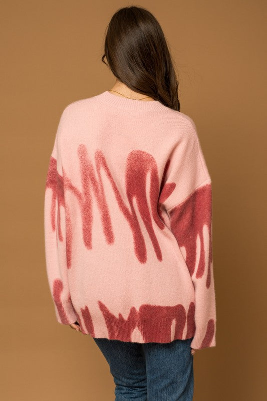 Spray Print Sweater