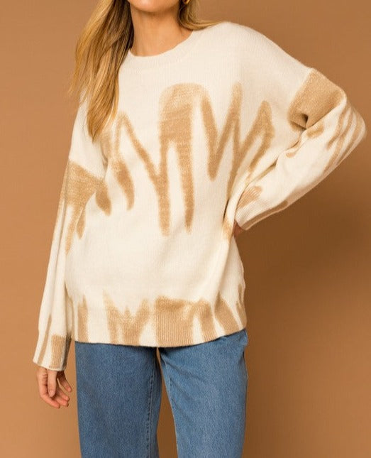 Spray Print Sweater