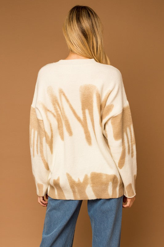 Spray Print Sweater