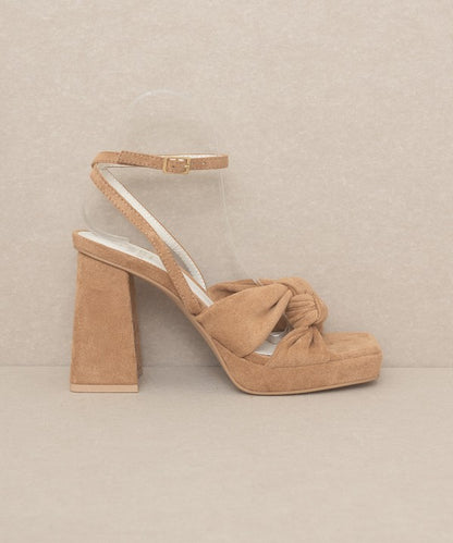 Zoey - Knotted Band Platform Heels