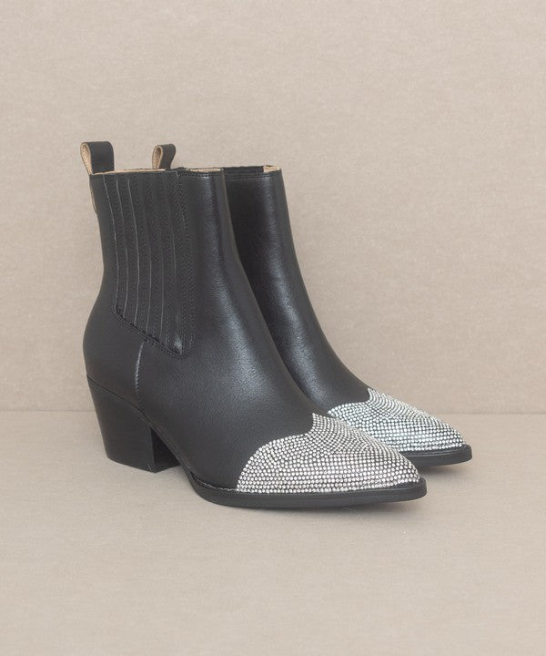 Zuri Rhinestone Toed Booties