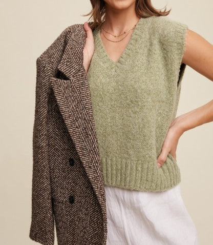 Soft Touch Cropped Knit Vest