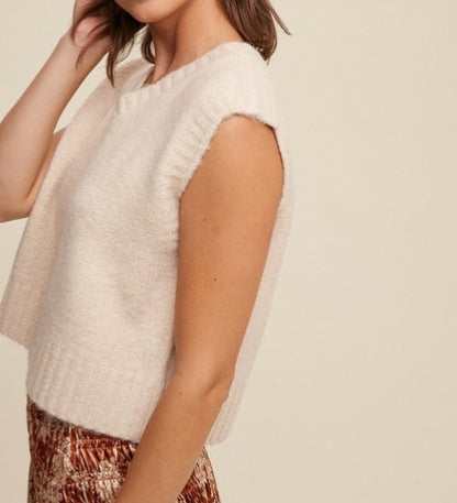 Soft Touch Cropped Knit Vest