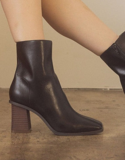 Vera - Square Toe Ankle Boots