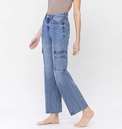 High Rise Dad Cargo Jeans