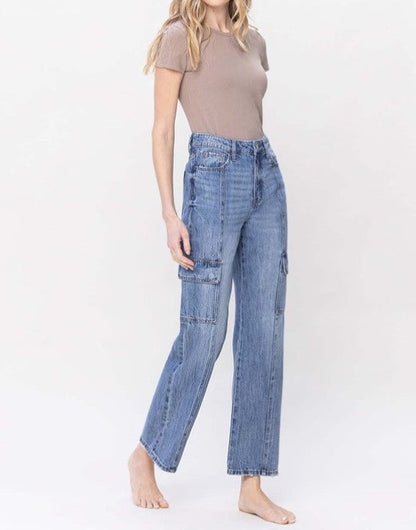 High Rise Dad Cargo Jeans