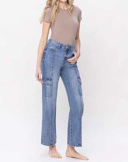 High Rise Dad Cargo Jeans