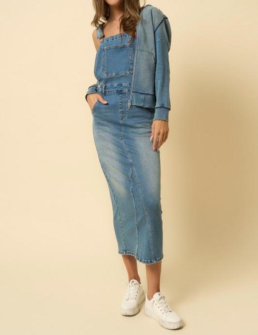 Overall Denim Skirt