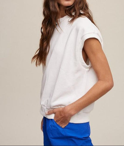 Boxy Crew Neck Sweater Top