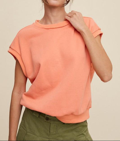 Boxy Crew Neck Sweater Top