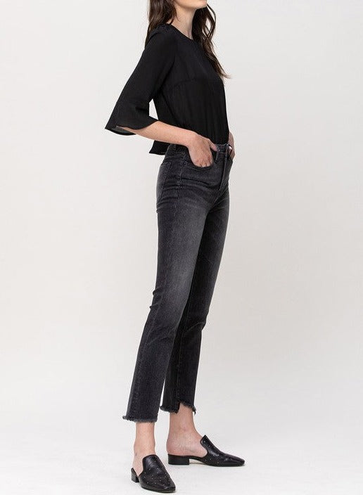 Black Frey Hem Jean