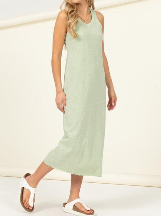 Sleeveless Cotton Midi Dress