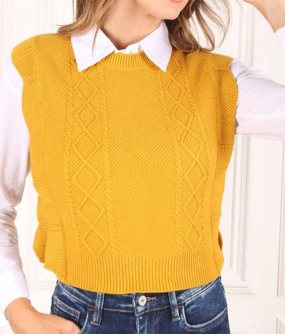 Ruffle Sweater Vest