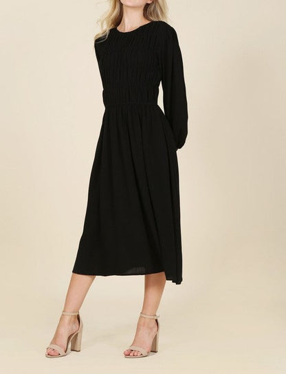 Ruched Midi Dress