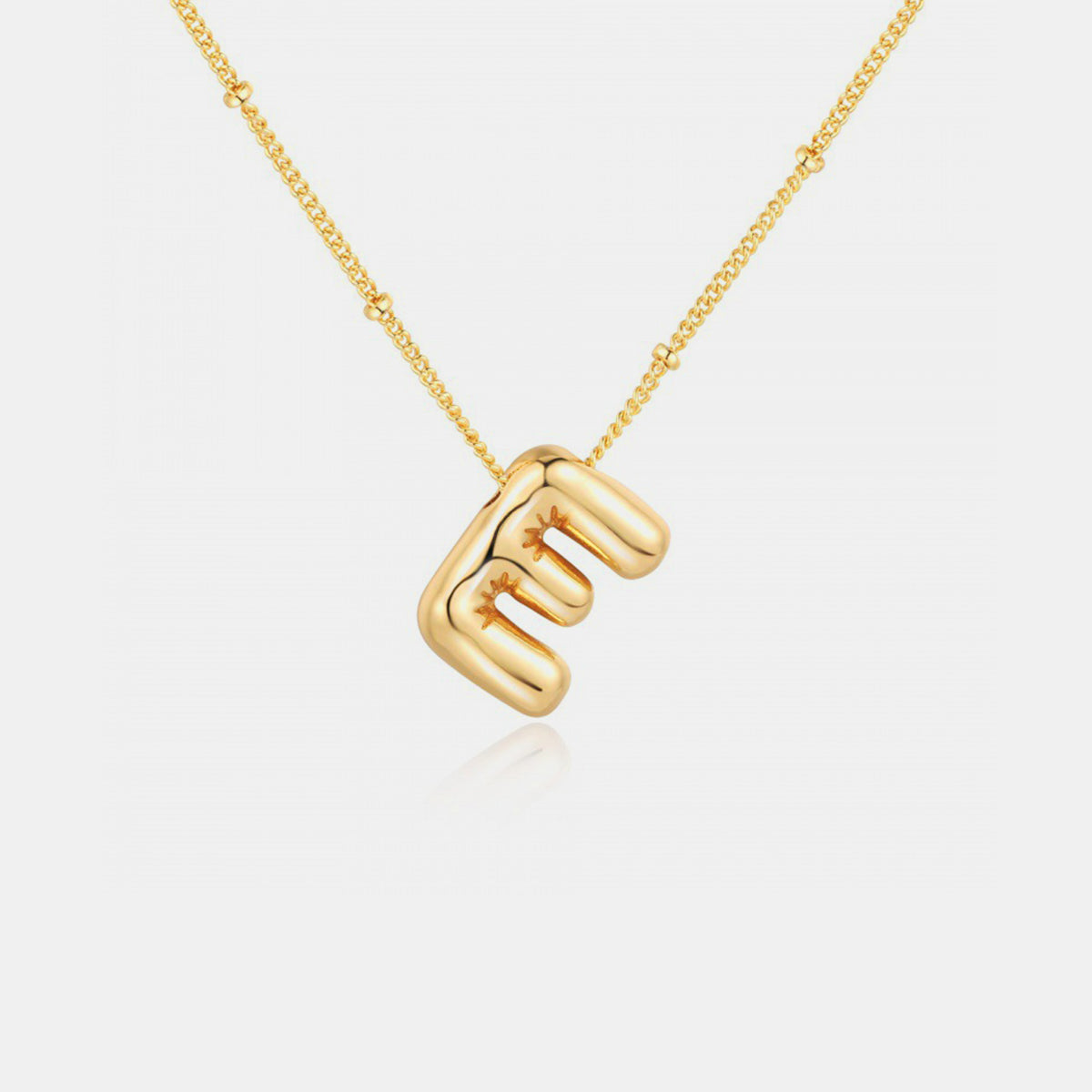 Gold-Plated Bubble Initial Necklace ( A to J )