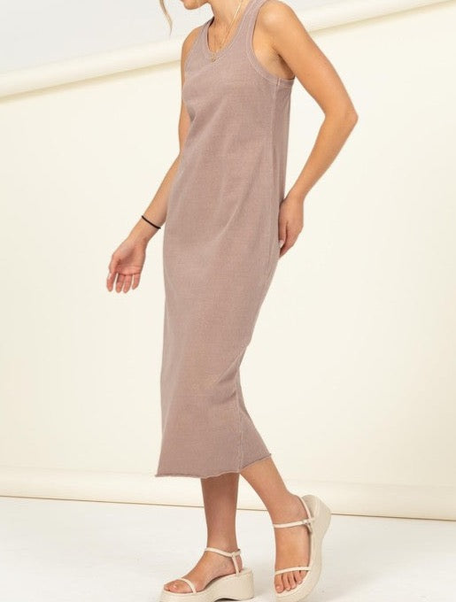 Sleeveless Cotton Midi Dress