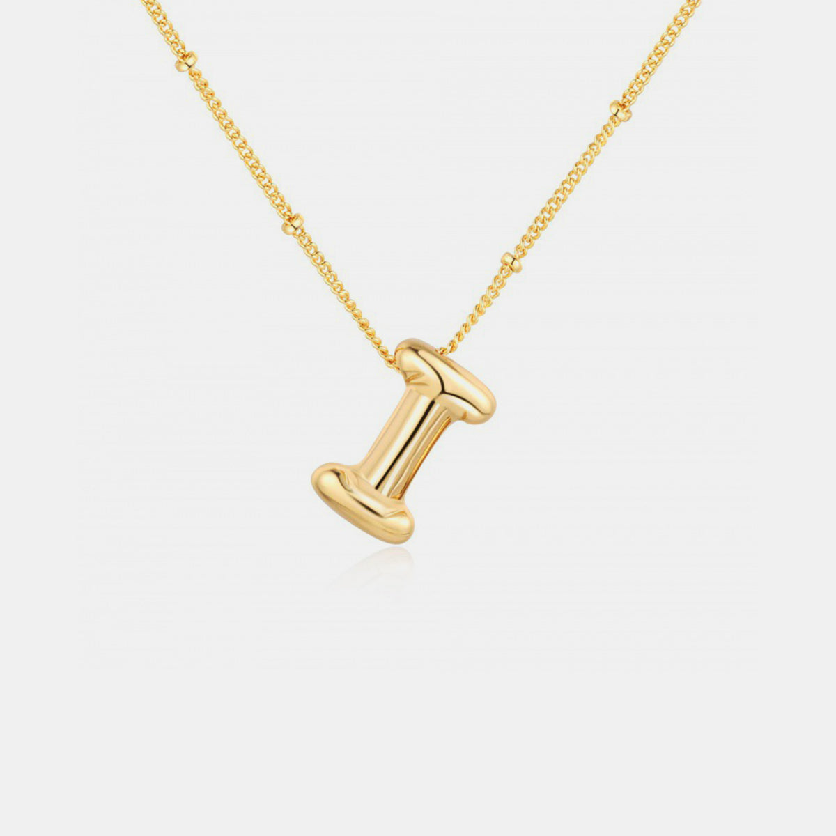 Gold-Plated Bubble Initial Necklace ( A to J )