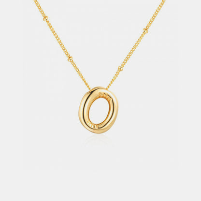 Gold-Plated Bubble Initial Necklace ( K to S )