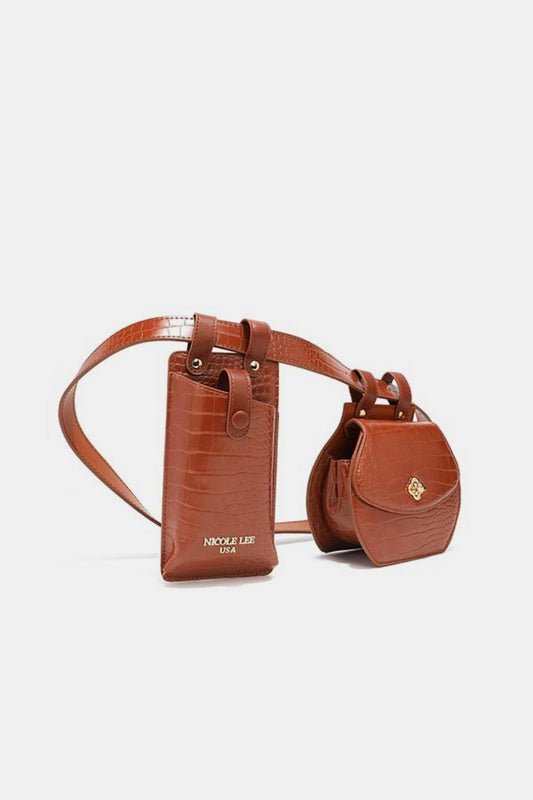 Albina Two Piece Textured Belt Bag