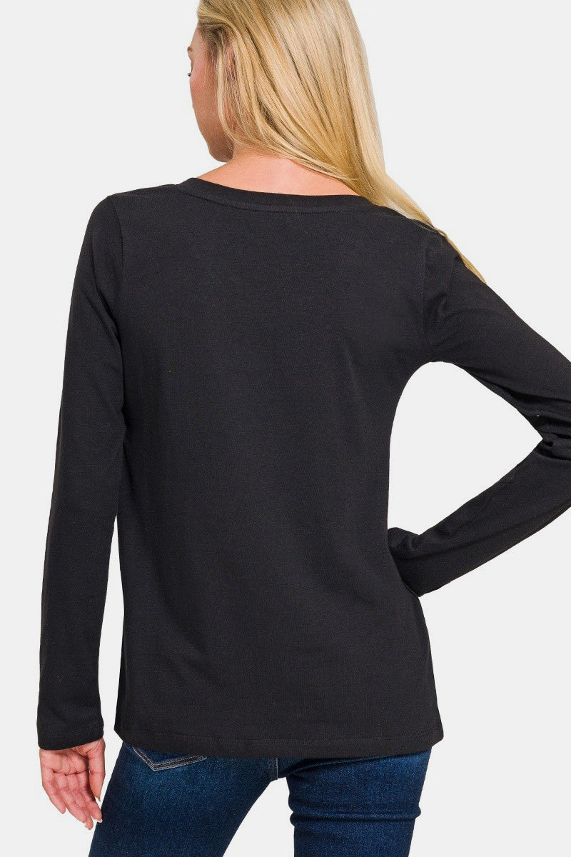 The Basics V-Neck Long Sleeve T-Shirt