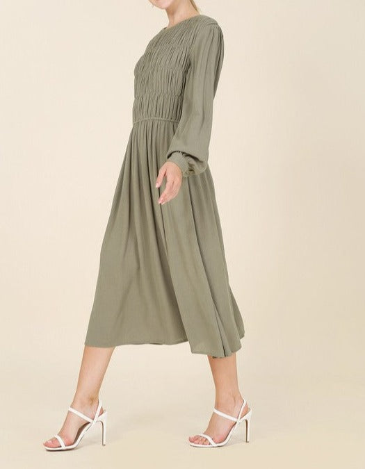 Ruched Midi Dress