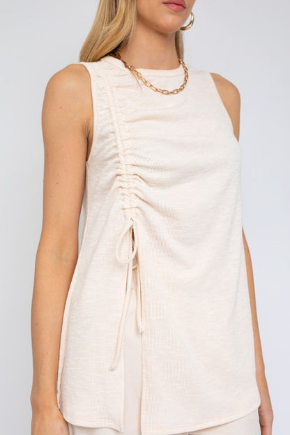 Sleeveless Ruched Top