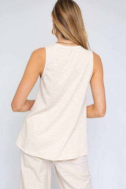 Sleeveless Ruched Top