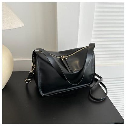 Faux Leather Shoulder Bag