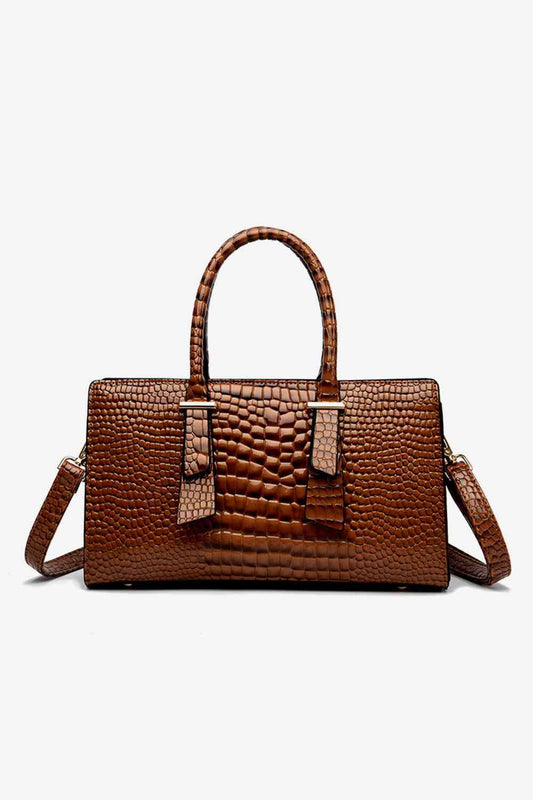 Textured Faux Leather Handbag