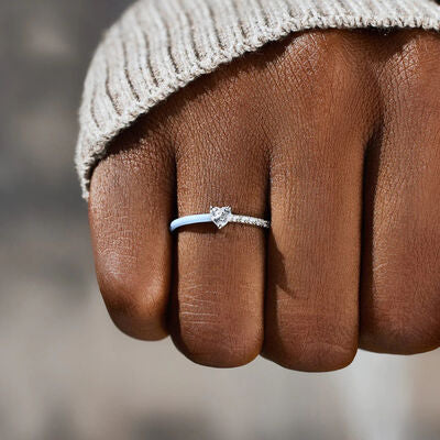 Heart Shape Enamel Ring