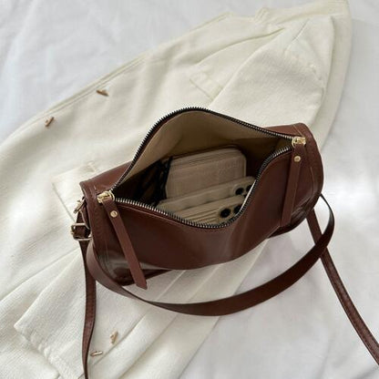 Faux Leather Shoulder Bag