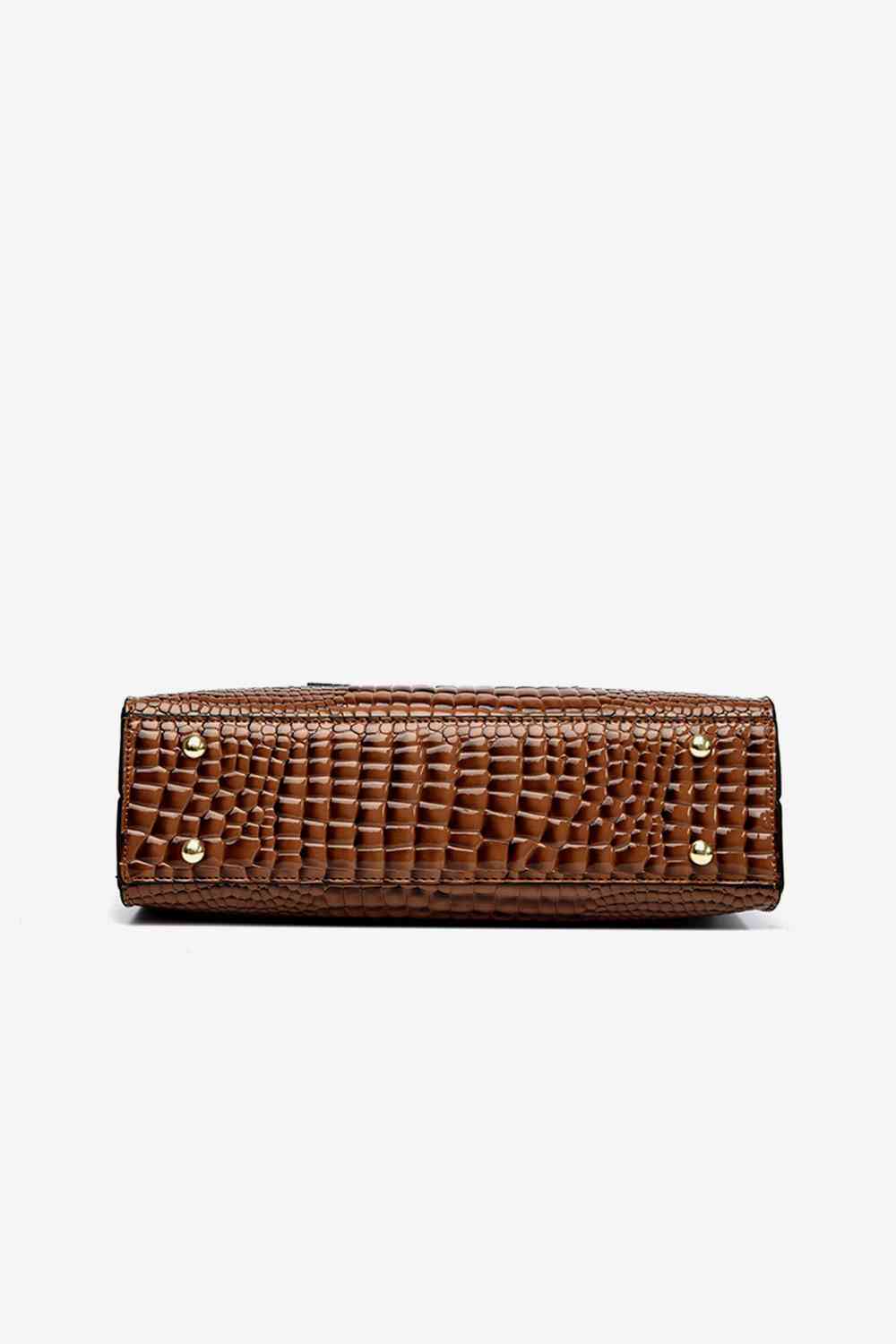 Textured Faux Leather Handbag