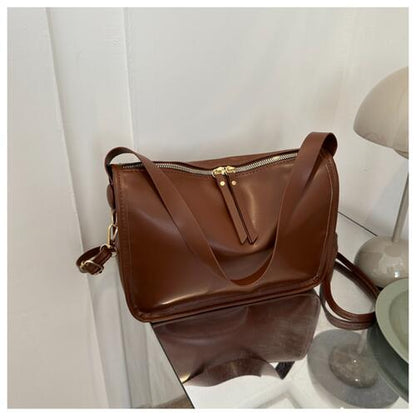 Faux Leather Shoulder Bag