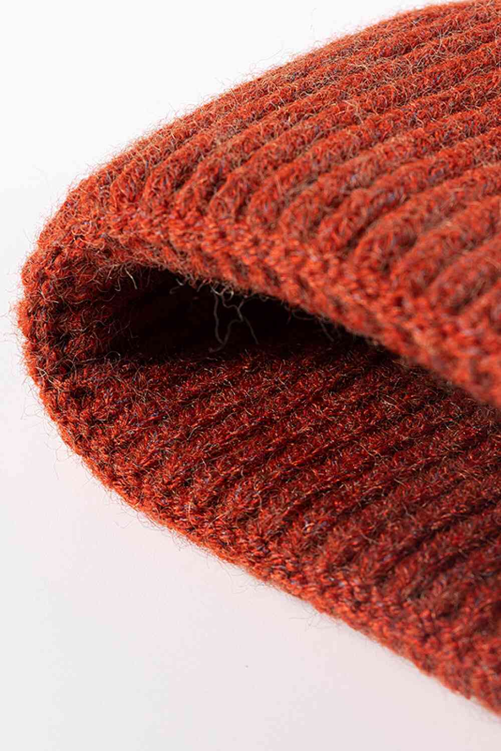 NEW YORK Patch Rib-Knit Cuffed Beanie