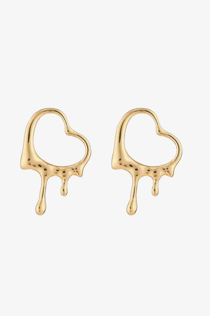 Melting Heart Zinc Alloy Earrings