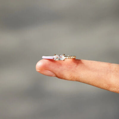 Heart Shape Enamel Ring