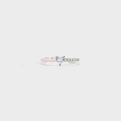 Heart Shape Enamel Ring