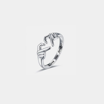 Hand Heart Shape Open Ring